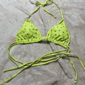 Neon green bikini top
